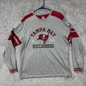 Tampa Bay Buccaneers Shirt Mens XL Gray Red NFL Football Retro 70s Sportswear